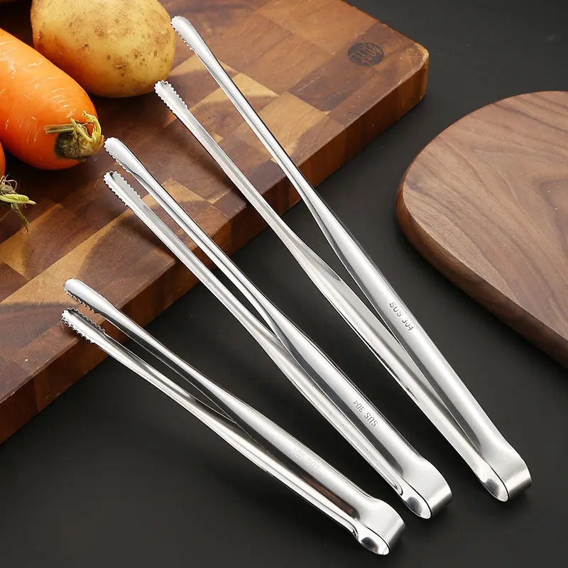 Hi Tech Kitchen Accessories - 304 Stainless Steel Grill Tongs Food