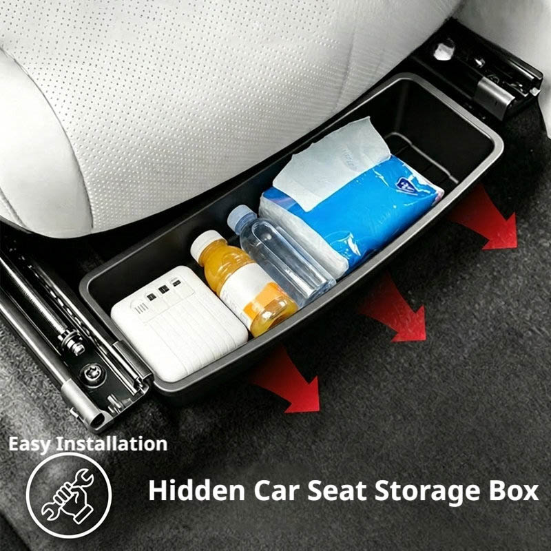 Tech Accessories For Car - Under Seat Storage Box Universal Car