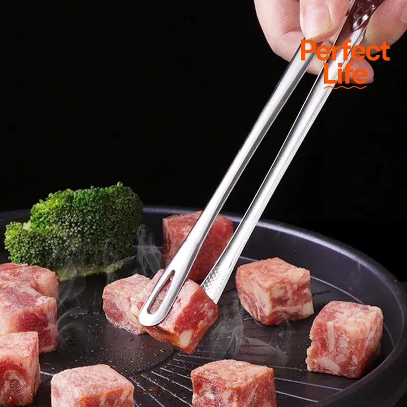 Hi Tech Kitchen Accessories - 1/2pcs Stainless Steel BBQ Grill Tongs