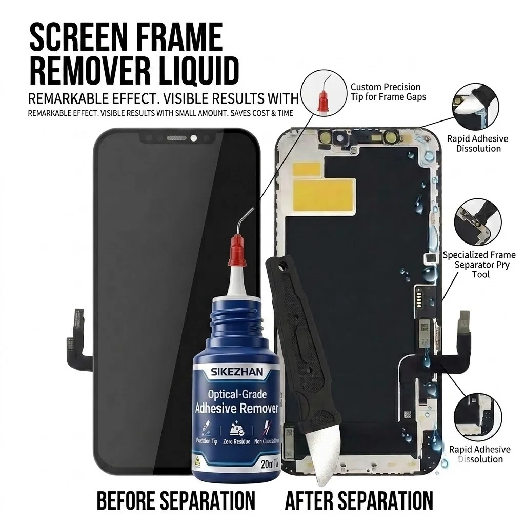 Screen Cleaner Spray - SIKEZHAN 20ml Optical-Grade Adhesive Remover Cleaner