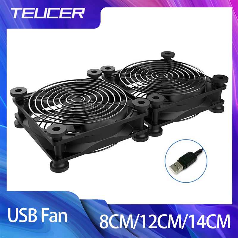 TEUCER 8CM/12CM/14CM USB Fan C - Usb Fan Silent recension och pris