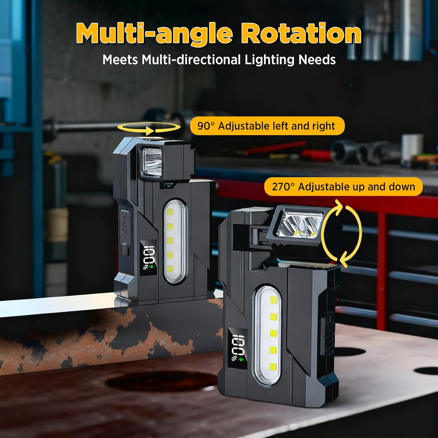 Super Bright 1000LM LED Flashl - Pen Holder Magnetic recension och pris