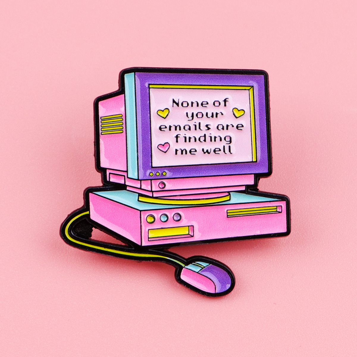 Retro Computer Enamel Pin None - Tech Accessories Backpack recension och pris