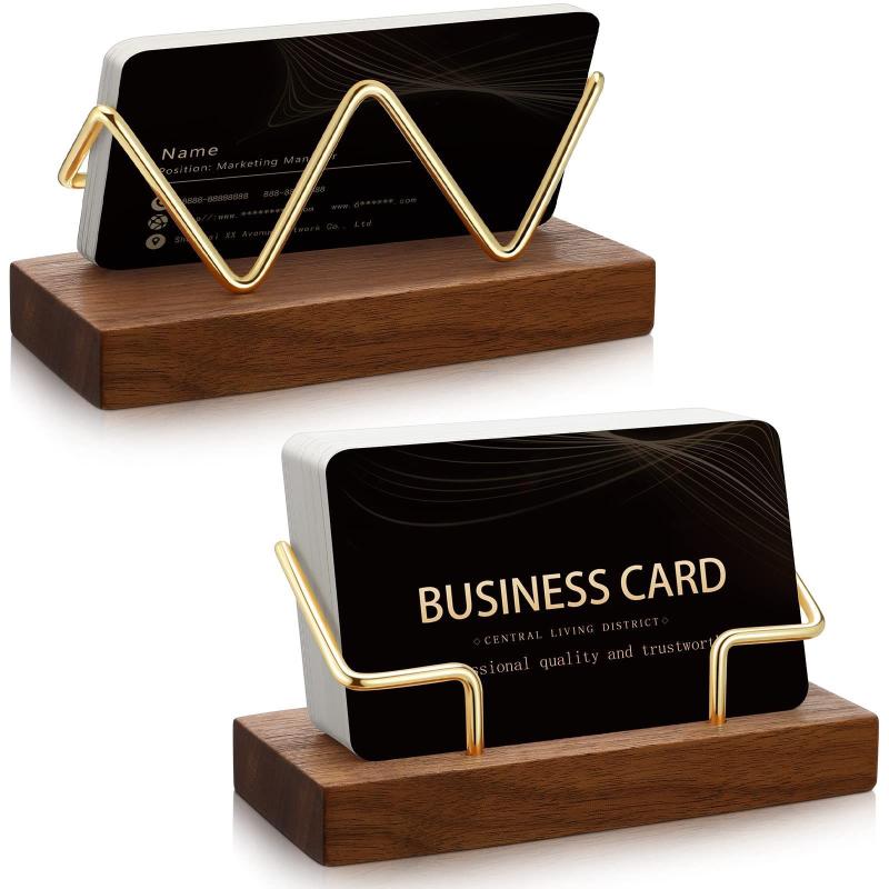 【A8】Wooden Business Card Holde - Tech Accessories For Office recension och pris