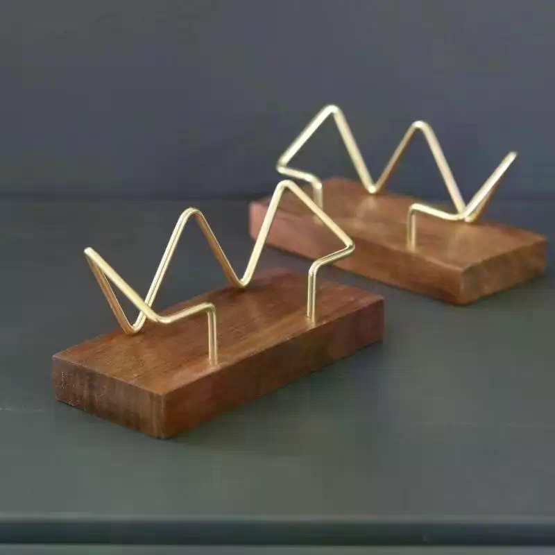 Wooden Business Card Holder Or - Tech Accessories For Office recension och pris